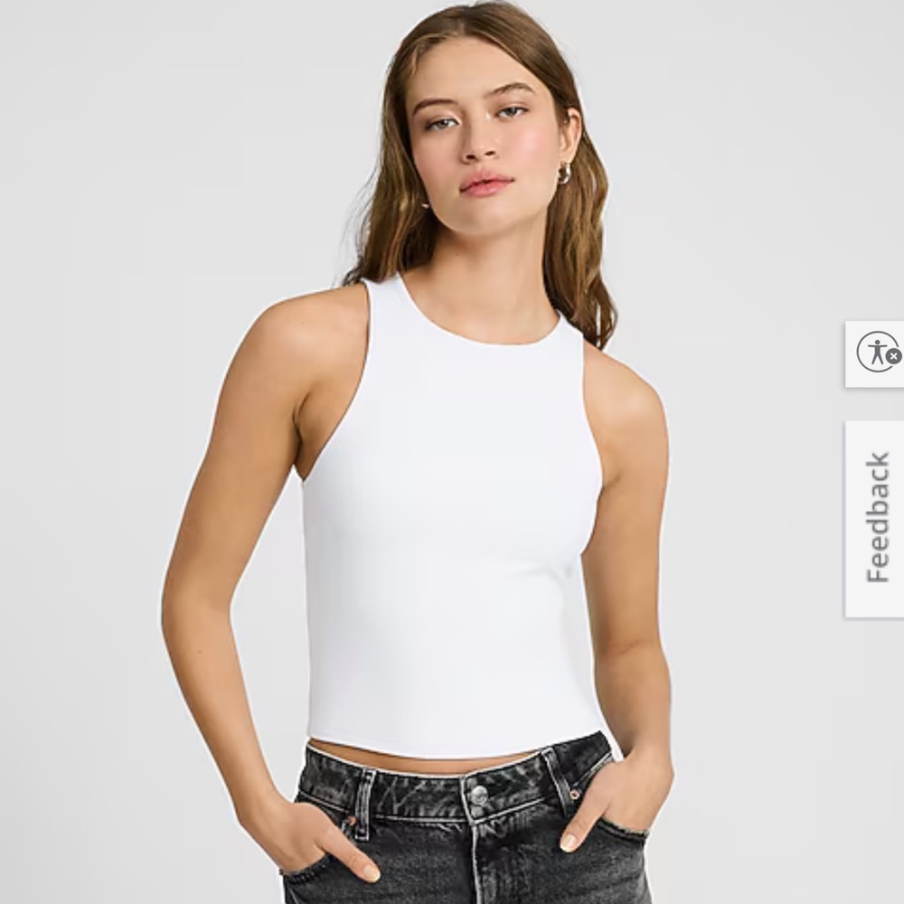 Body Contour High Compression High Neck Cropped Tank